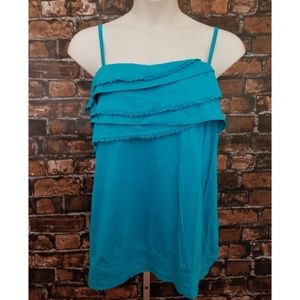 Lane Bryant Fun & Flirty Ruffle Tank Top